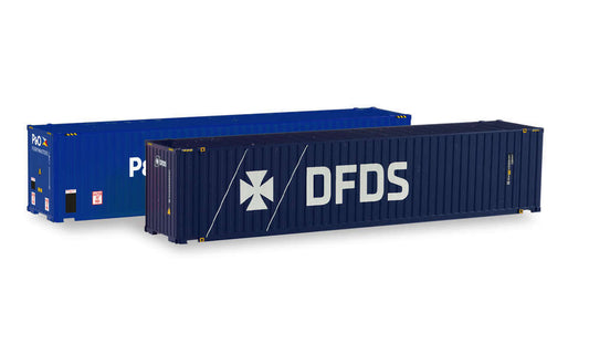 1/87 Container Set 2x 45 ft. High Cube Container  - PandO Ferrymaster / DFDS -