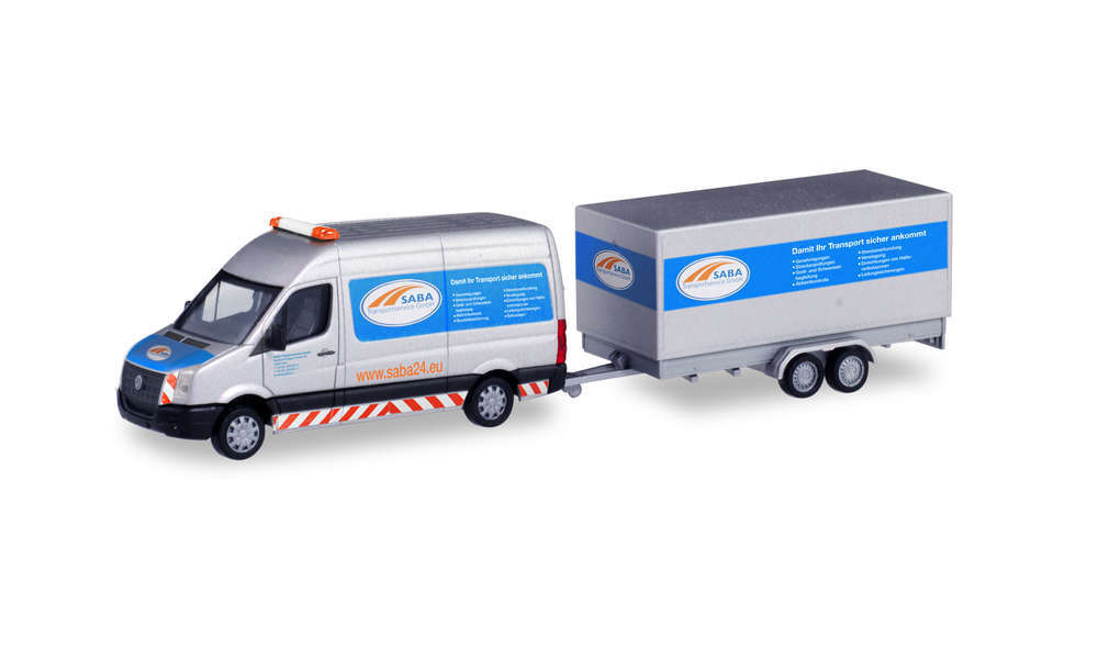 1/87 Volkswagen Crafter w/Trailer   - SABA Transportservice -