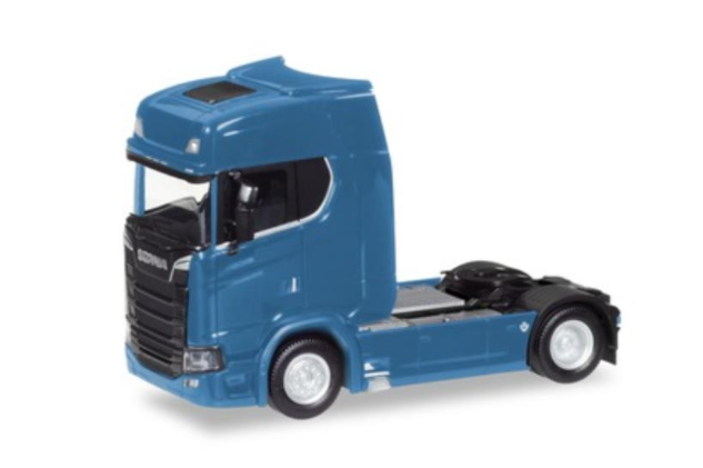 1/87 Scania CS High Roof V8 Rigid Tractor with Sun Shield Gentian Blue