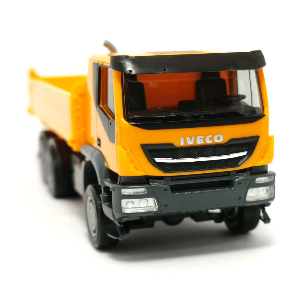 1-87 Iveco Trakker 6x6 3Way Dis Skip Orange