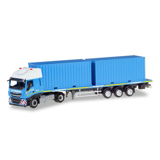 1/87 Iveco Stralis XP Flatbed Semitraile