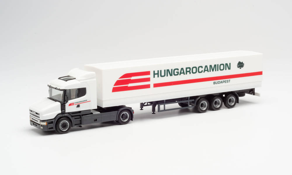 1/87 Scania Hauber Planen-Sattelzug  - Hungarocamion -                              HU