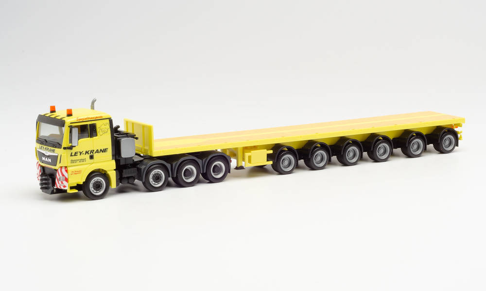 1/87 MAN TGX XL 4-achs Ballasttrailer-Sattelzug  - Ley Krane Gummersbach -