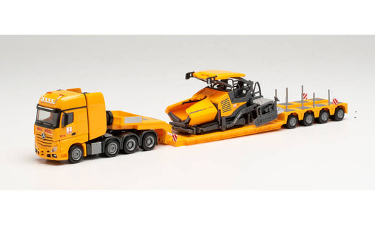 1/87 Mercedes-Benz Actros SLT low loader semitrailer with V?gele 1900-3i ceiling paver Max B?gl