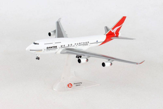 1/500 Qantas Boeing 747-400  - We Go Further -  - 25 YEARS Wings Edition - VH-OJA  - City of Canb