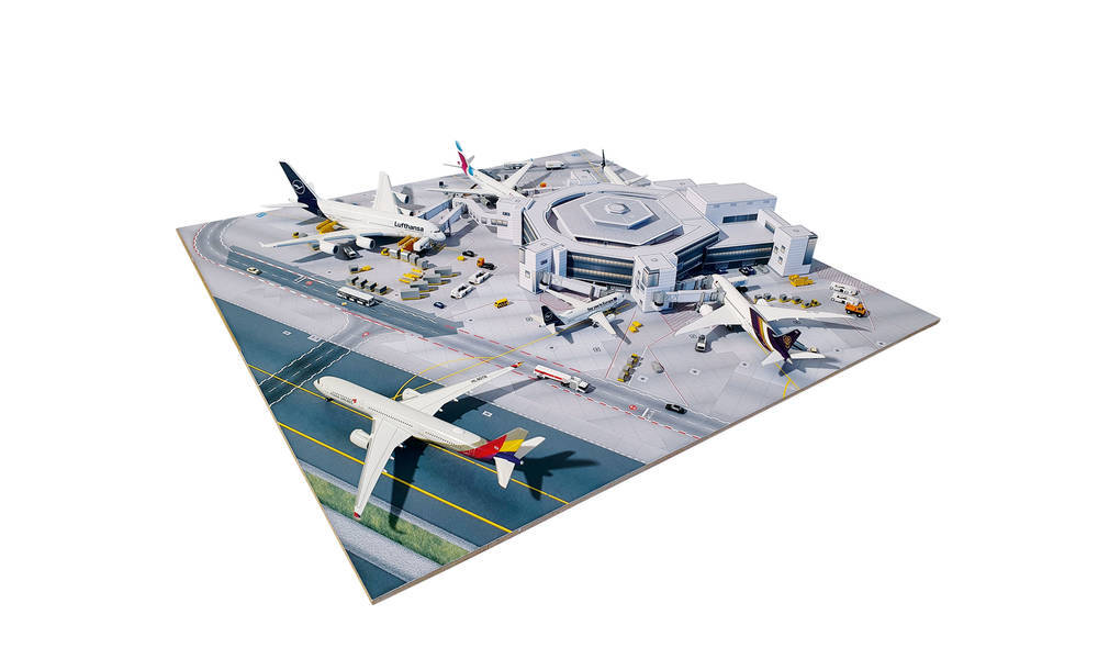 1/500 Frankfurt Airport Terminal 1 Hexagon - Cardboard Kit Including Base Plate