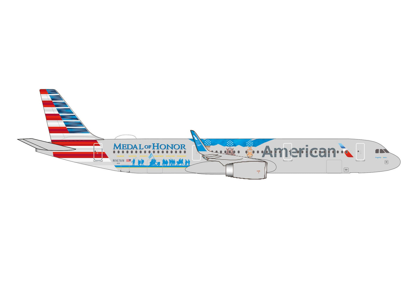 1/500 American Airlines Airbus A321 - Medal of Honor Livery