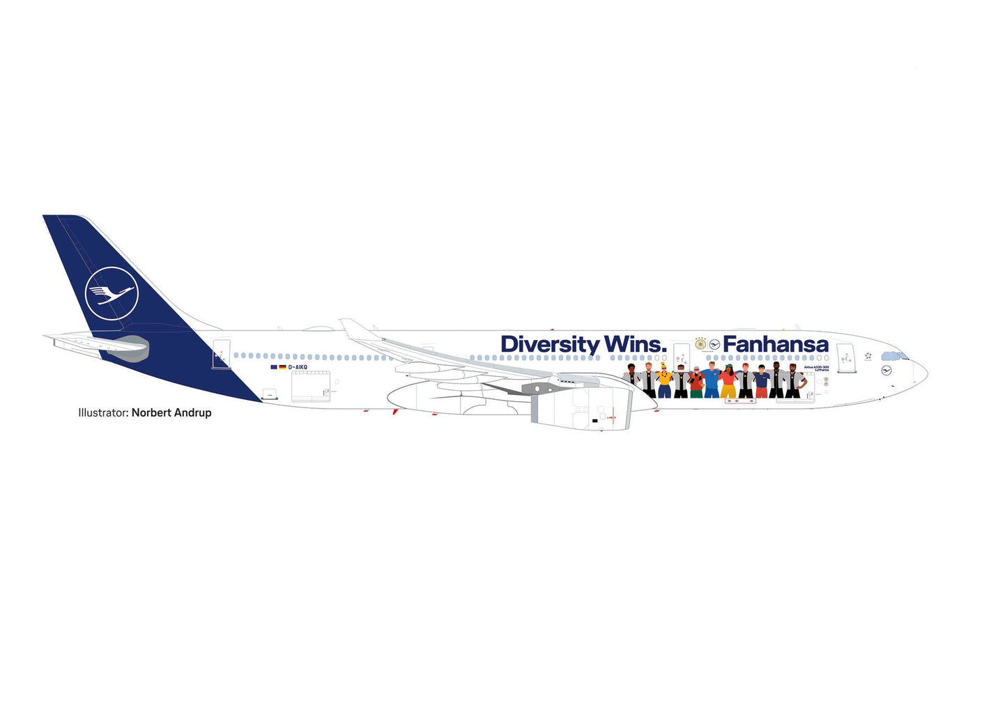 1/500 Lufthansa Airbus A330-300 "Fanhansa - Diversity Wins"