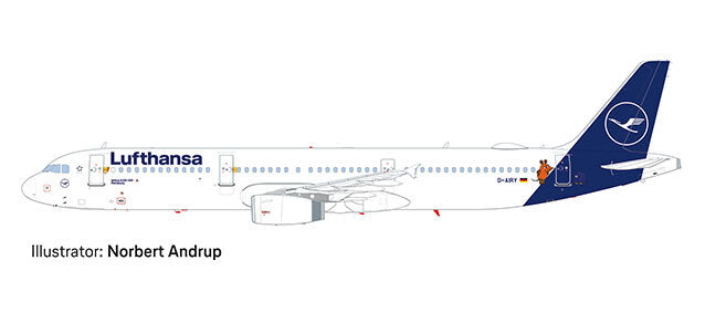 1/200 Airbus A321 Lufthansa  - Die Maus -