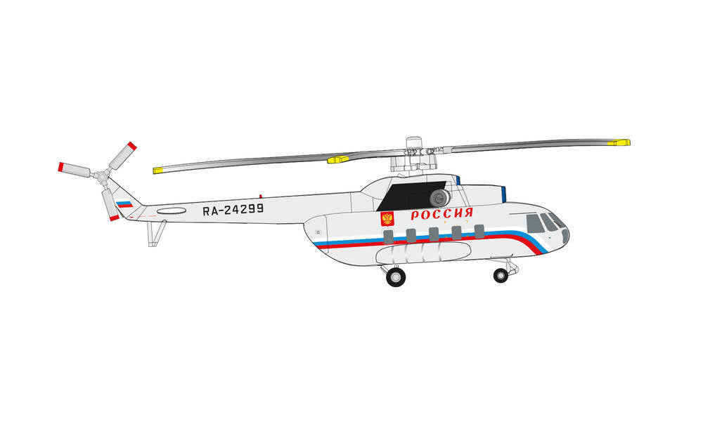 1/200 Mil Mi-8P Diecast Model Rossiya RA-24299