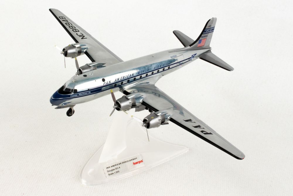 Herpa 1/200 Pan American World Airways Douglas DC-4   NC88948  Clipper Westward Ho