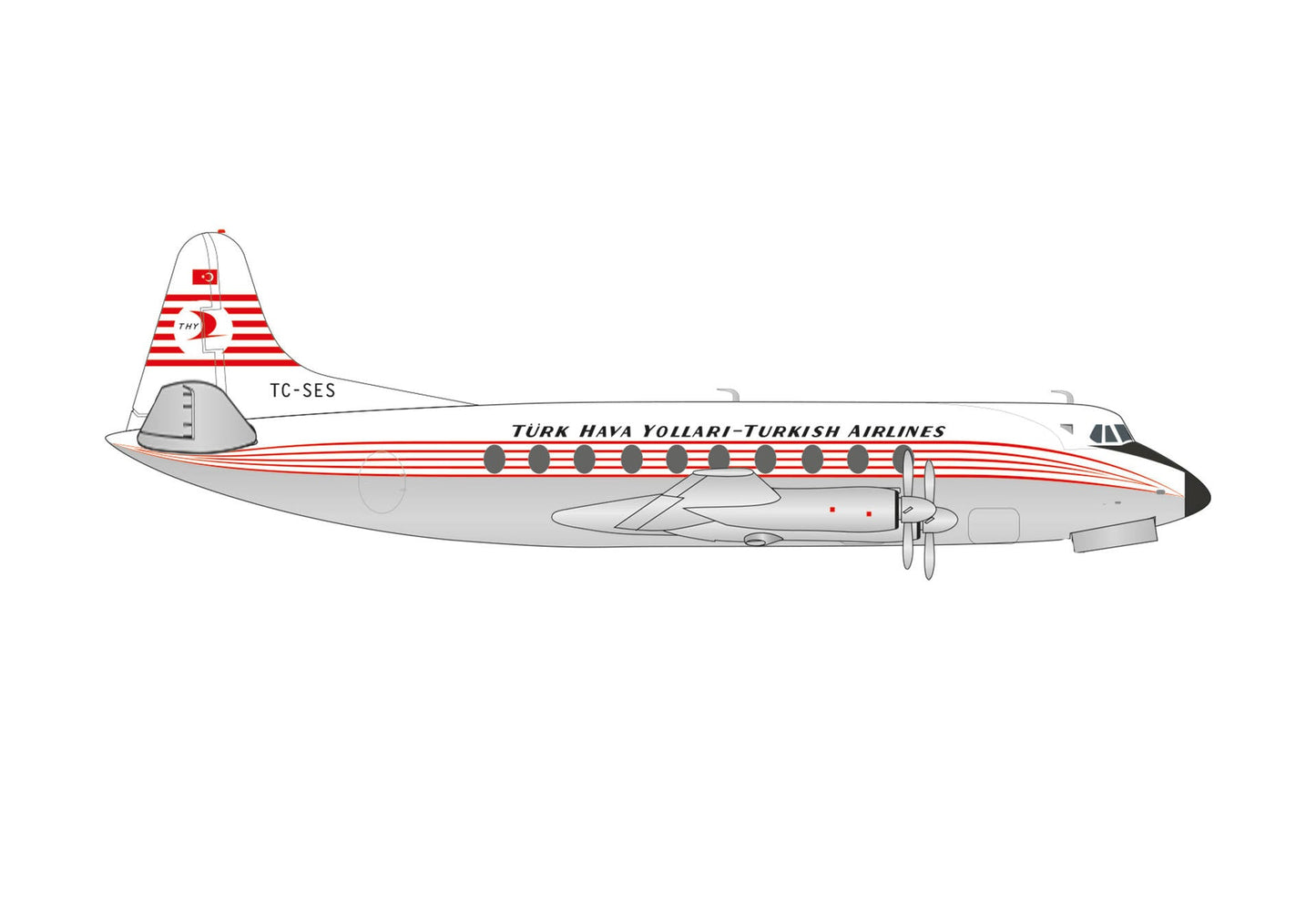 1/200 Turkish Airlines Vickers Viscount 700