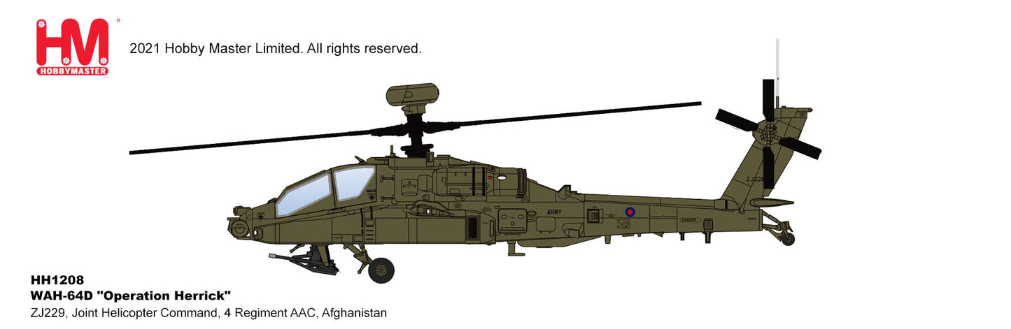 1/72 WAH-64D  - Operation Herrick -  ZJ229 Joint Helicopter Command 4 Regiment AAC Afghanistan