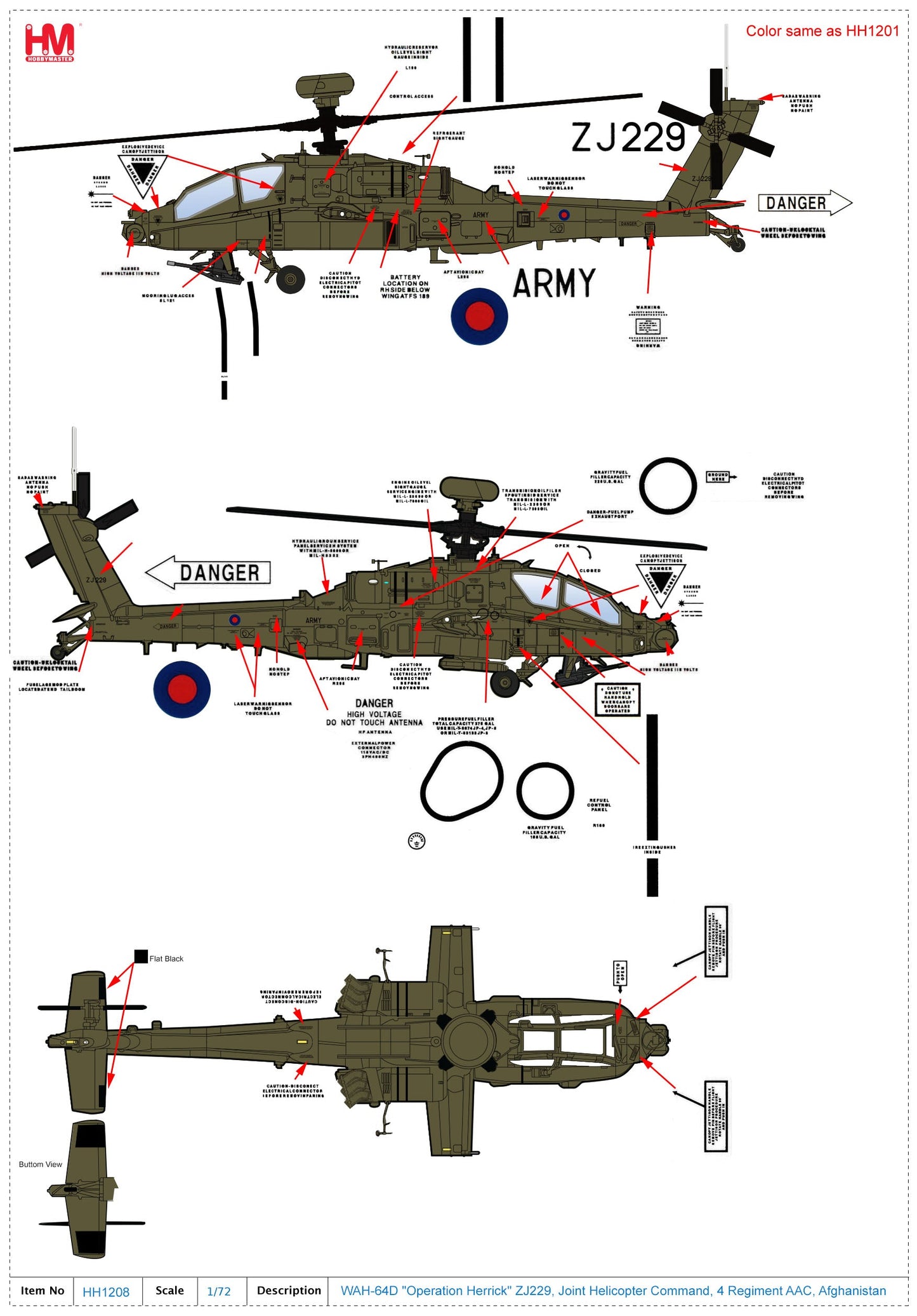 1/72 WAH-64D  - Operation Herrick -  ZJ229 Joint Helicopter Command 4 Regiment AAC Afghanistan