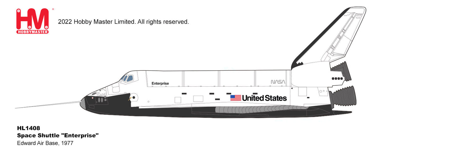 1/200 Space Shuttle Enterprise Edward Air Base 1977