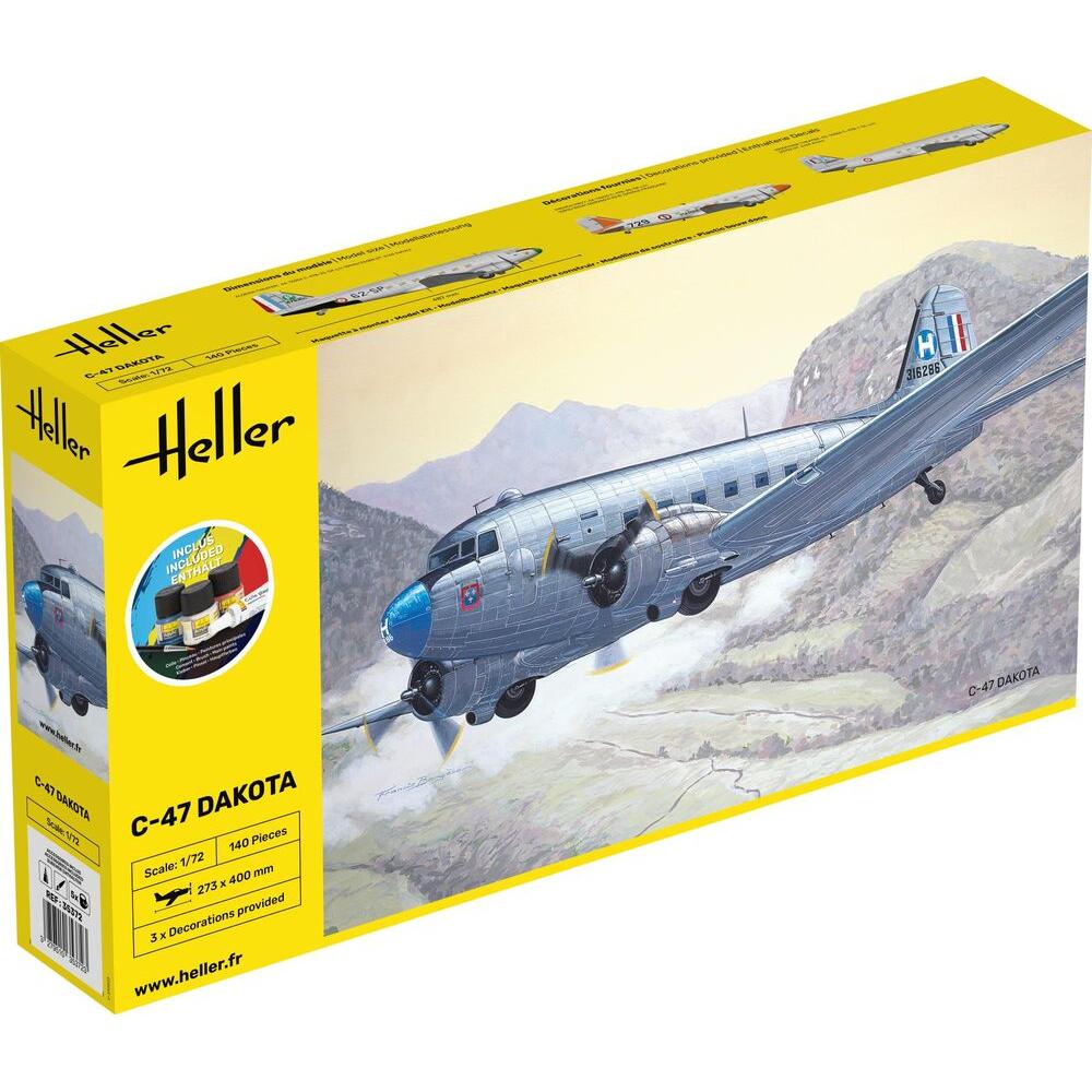 1/72 Starter Kit C-47 Dakota Includes: Cement Brush and Main Paints