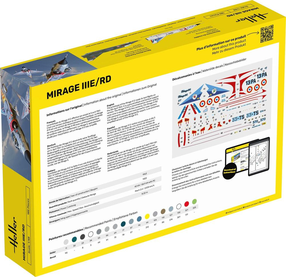 1/48 GIFT SET Mirage IIIE/RD (Includes: Cement, Brush and Main Paints)