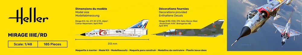 1/48 GIFT SET Mirage IIIE/RD (Includes: Cement, Brush and Main Paints)