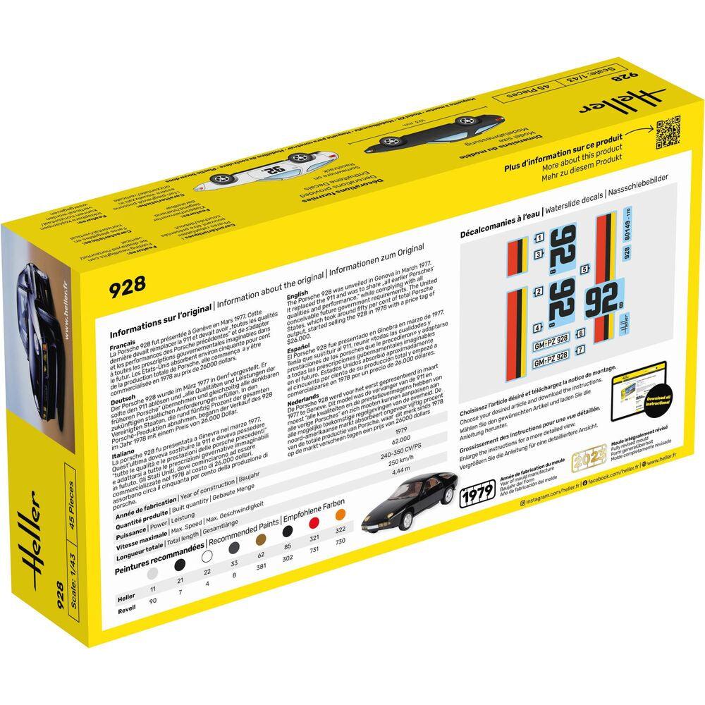 1/43 Starter Kit Porsche 928 Includes: Cement Brush and Main Paints