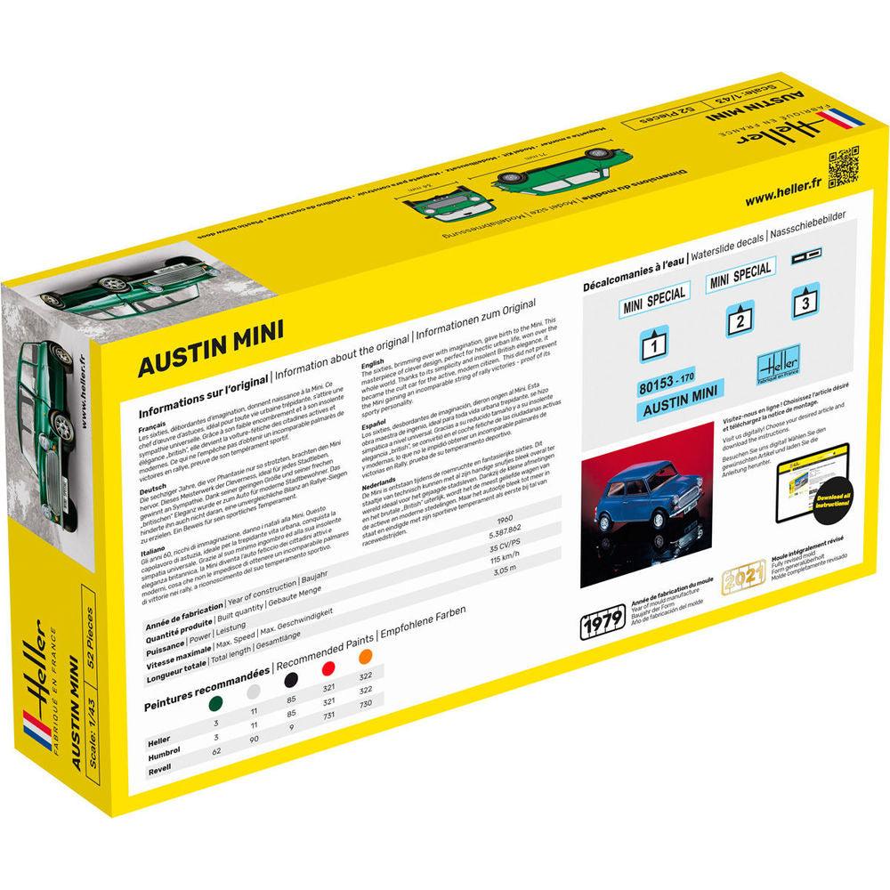 1/43 Starter Kit Austin Mini Includes: Cement Brush and Main Paints