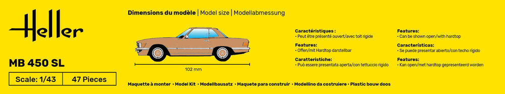 1/43 Starter Kit Mercedes-Benz 450 SL