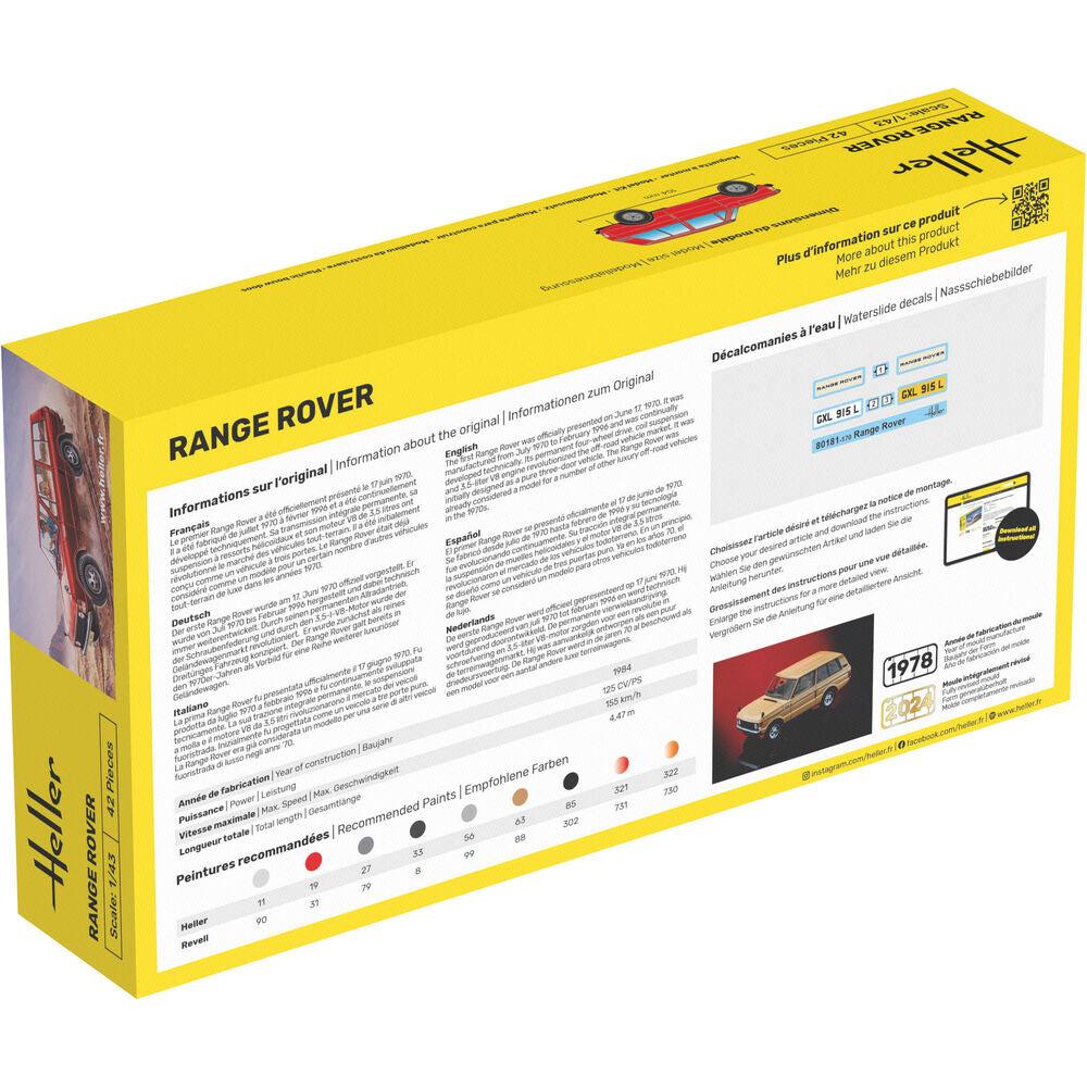 1/43 Starter Kit Range Rover Includes: Cement Brush and Main Paints