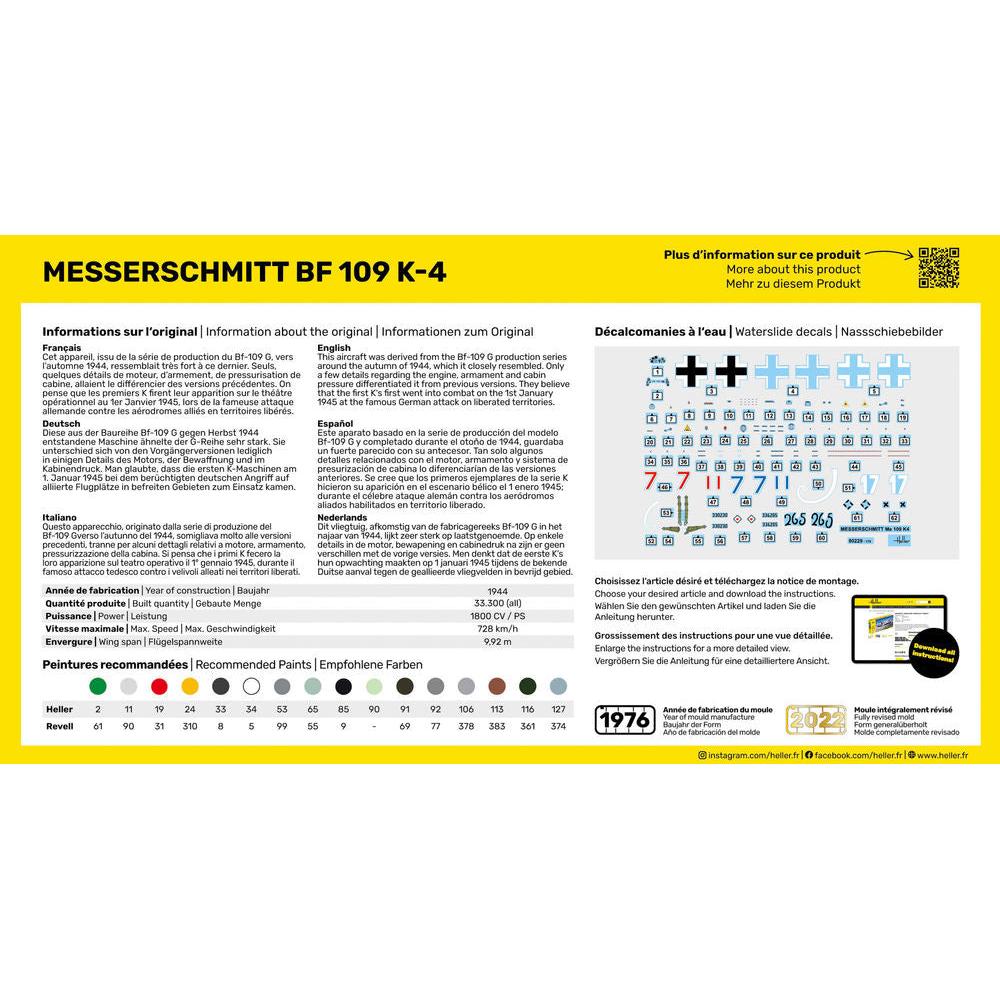 1/72 Starter Kit Messerschmitt Bf 109 K-4