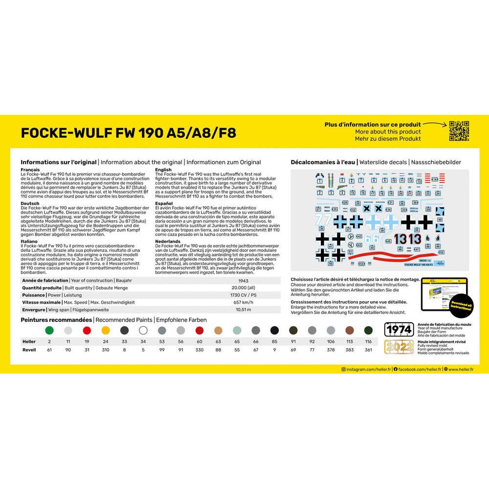1/72 STARTER KIT Focke Wulf Fw 190 A5/A8/F8