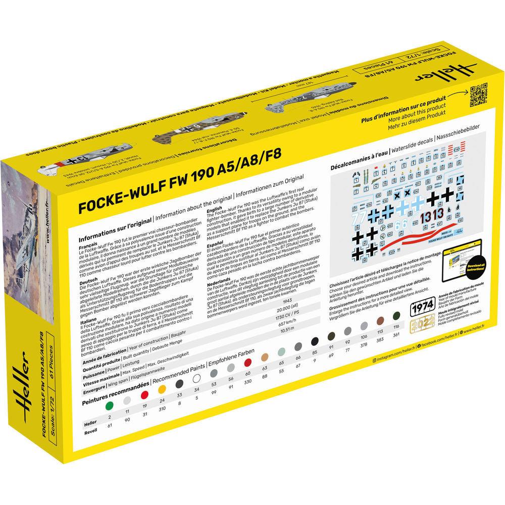 1/72 Starter Kit Focke-Wulf Fw 190 A5/A8/F8 Includes: Cement Brush and Main Paints