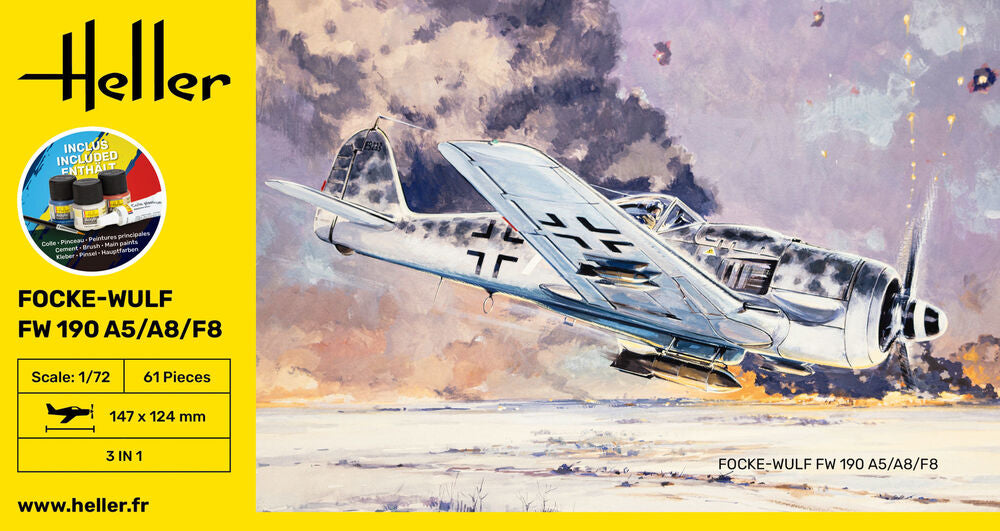 1/72 STARTER KIT Focke Wulf Fw 190 A5/A8/F8