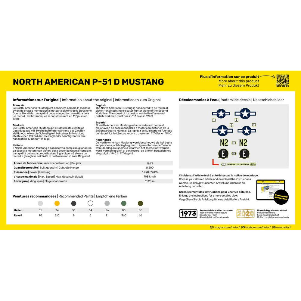 1/72 STARTER KIT P-51D Mustang (Includes: Cement, Brush and Main Paints)