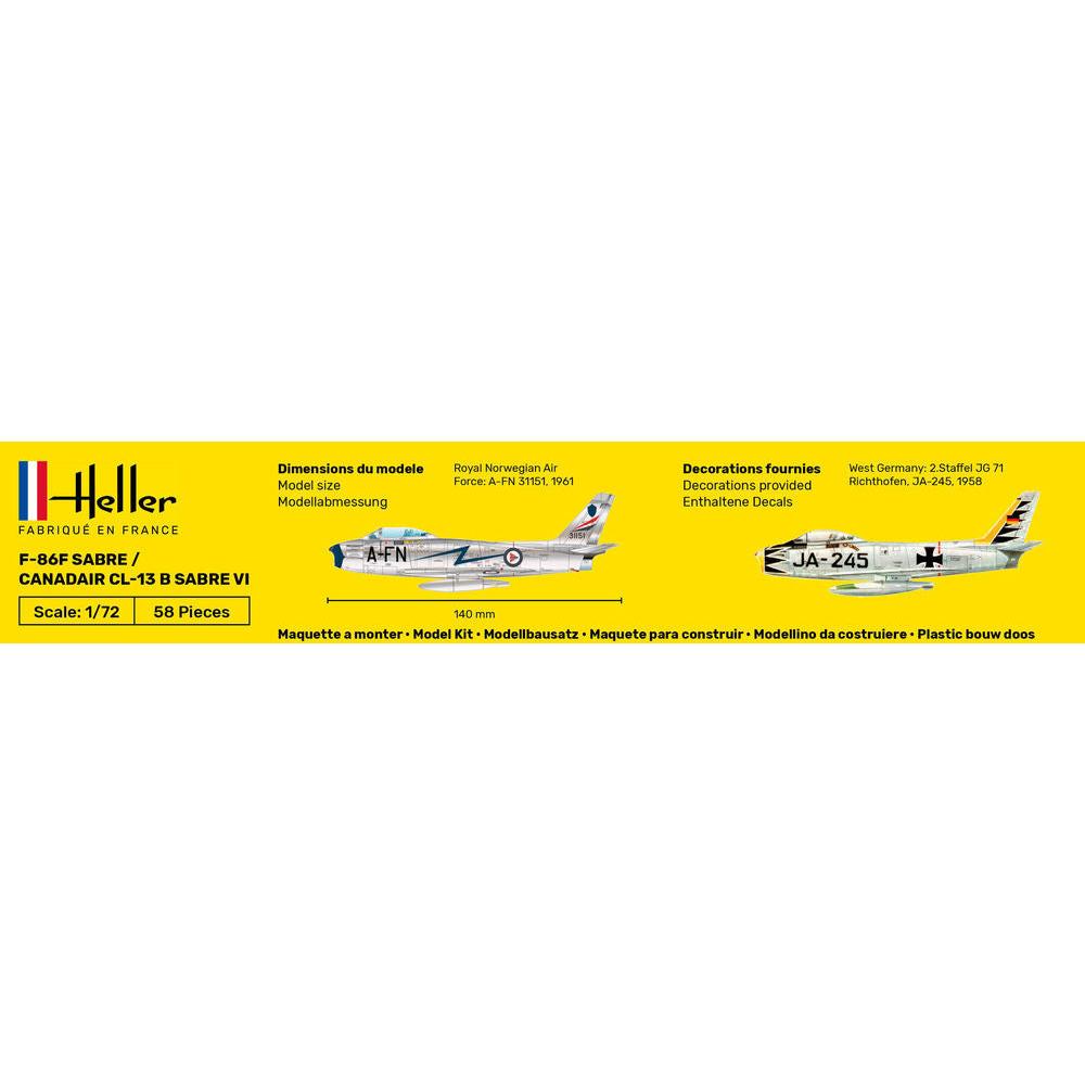 1/72 Starter Kit F-86F Sabre / Canadair Cl-13 B Sabre VI Includes: Cement Brush and Main Paints
