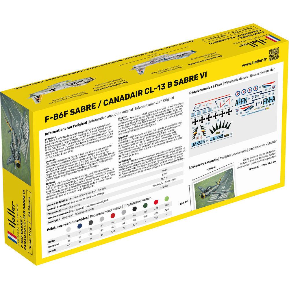 1/72 Starter Kit F-86F Sabre / Canadair Cl-13 B Sabre VI Includes: Cement Brush and Main Paints