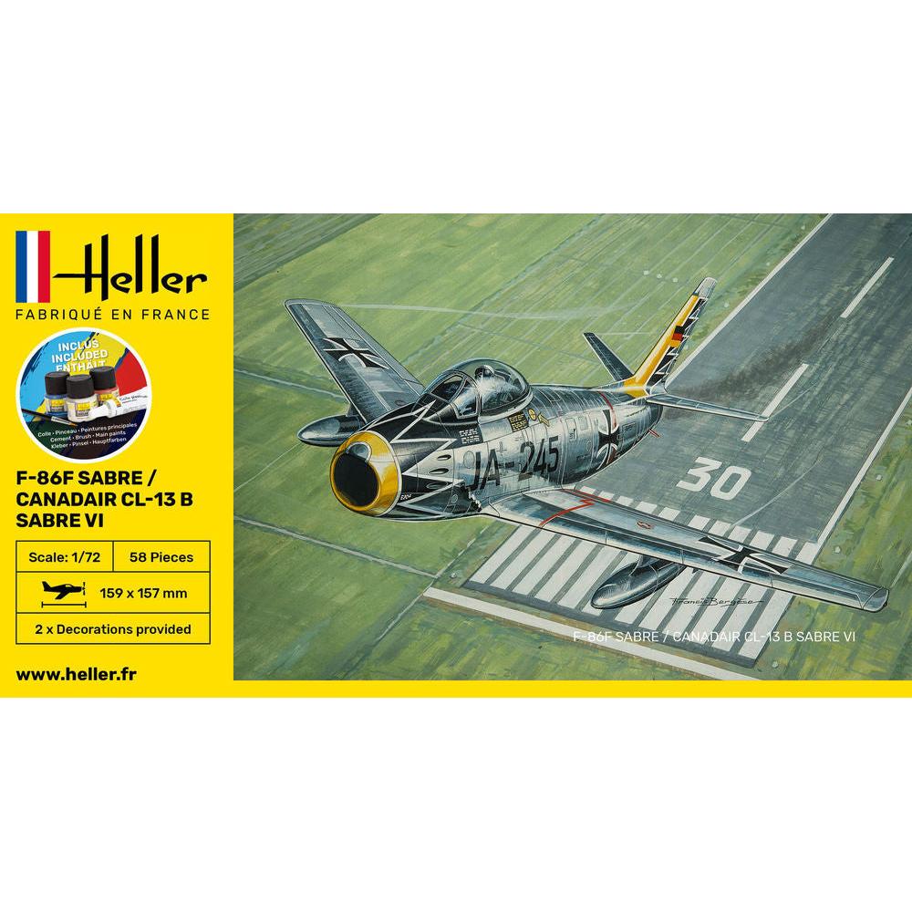 1/72 Starter Kit F-86F Sabre / Canadair Cl-13 B Sabre VI Includes: Cement Brush and Main Paints