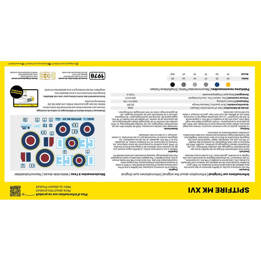1/72 STARTER KIT Supermarine Spitfire Mk.XVI (Includes: Cement, Brush and Main Paints)
