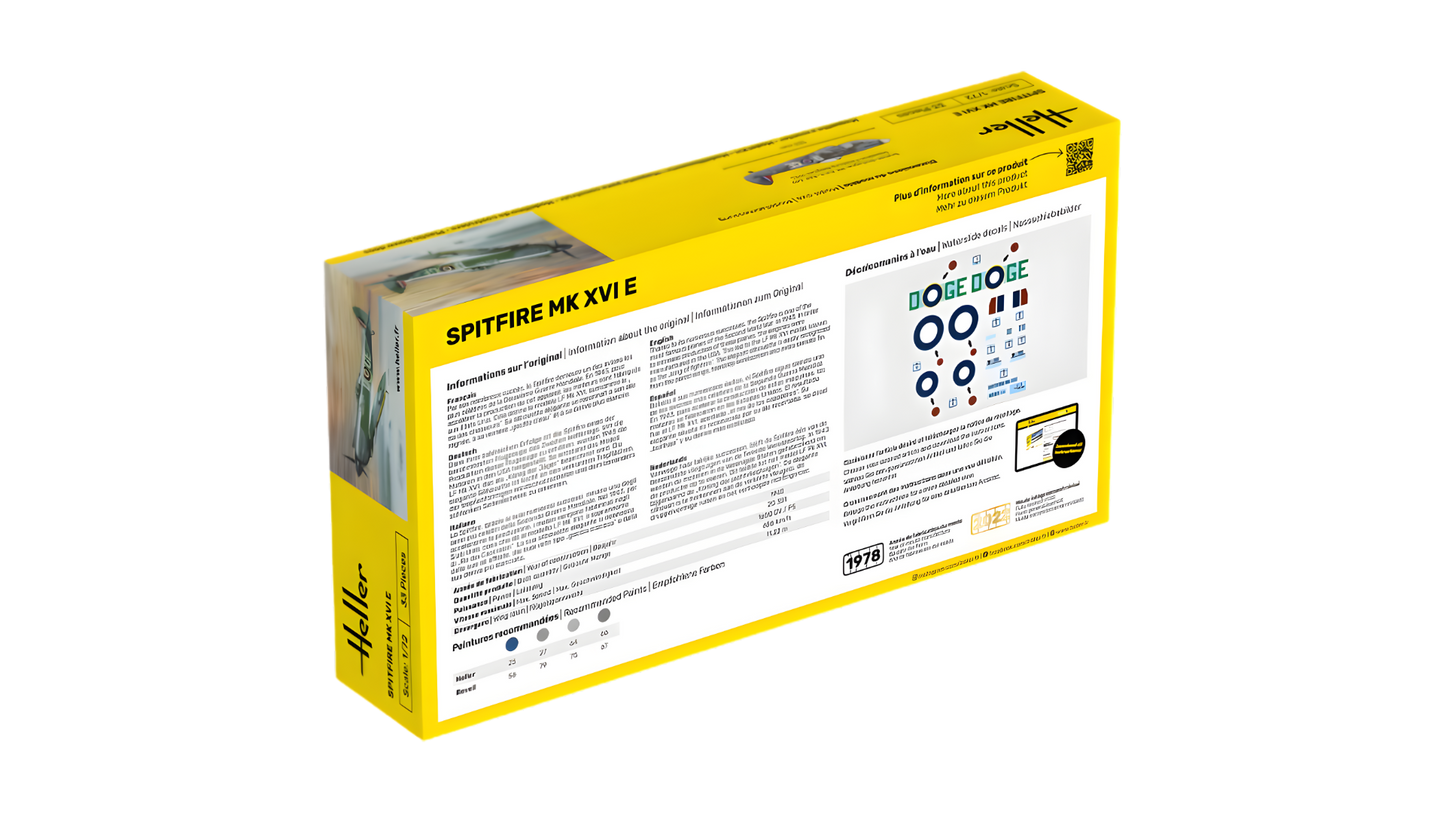 1/72 STARTER KIT Supermarine Spitfire Mk.XVI (Includes: Cement, Brush and Main Paints)