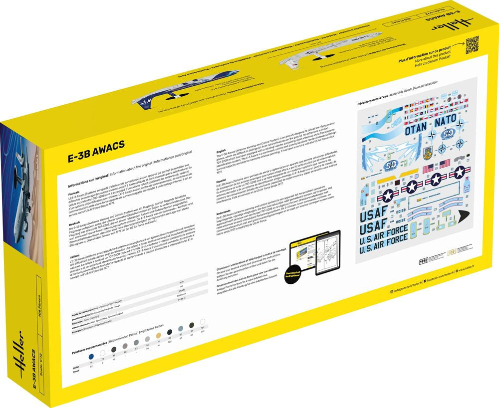 1/72 GIFT SET E-3B Awacs (Includes: Cement, Brush and Main Paints)