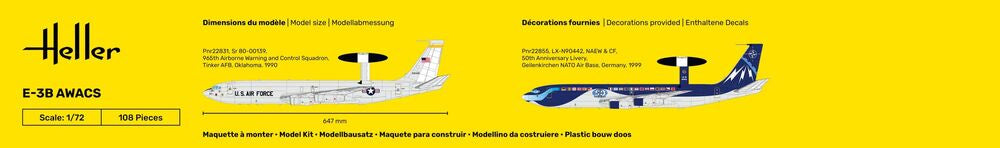 1/72 GIFT SET E-3B Awacs (Includes: Cement, Brush and Main Paints)