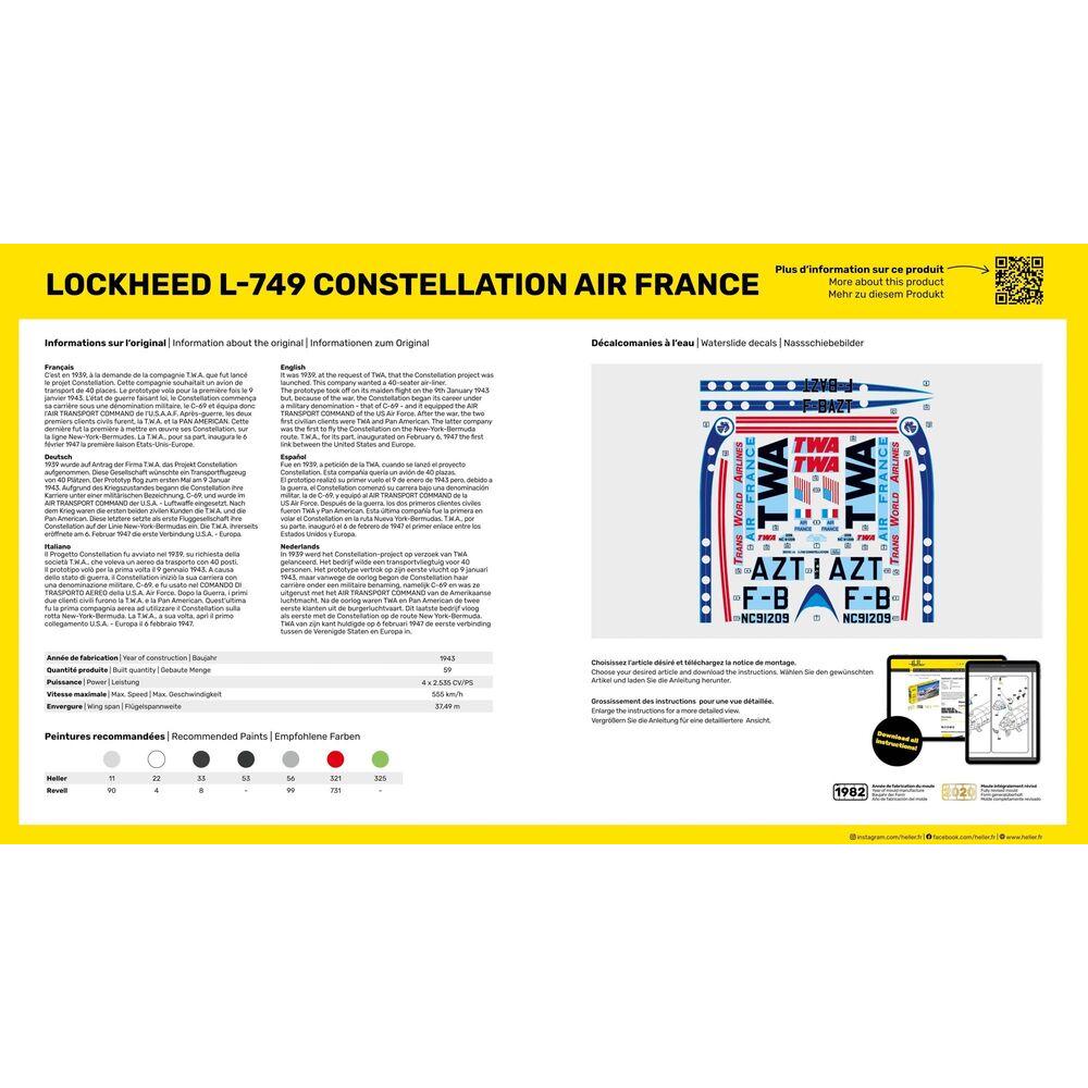 1/72 GIFT SET L-749 Constellation Air France (Includes: Cement, Brush and Main Paints)