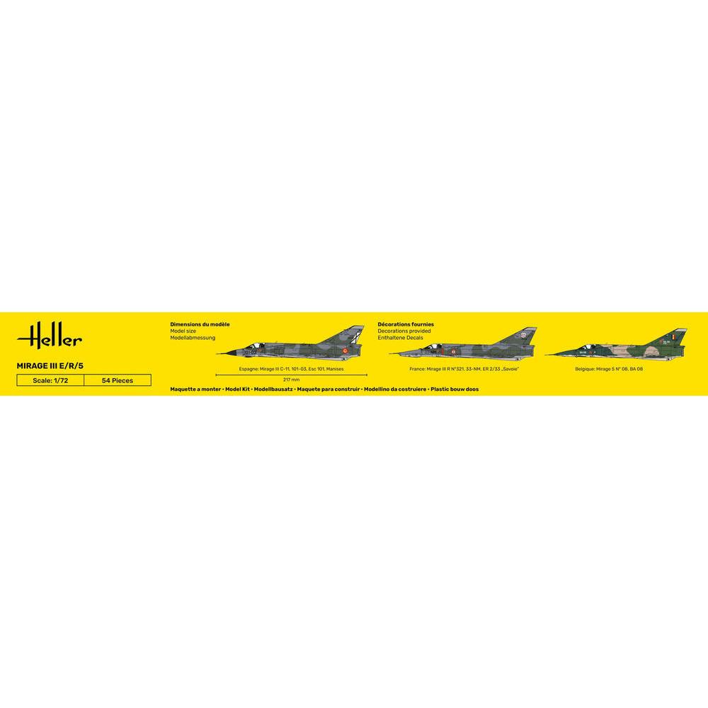1/72 Starter Kit Mirage III E/R/5 Includes: Cement Brush and Main Paints