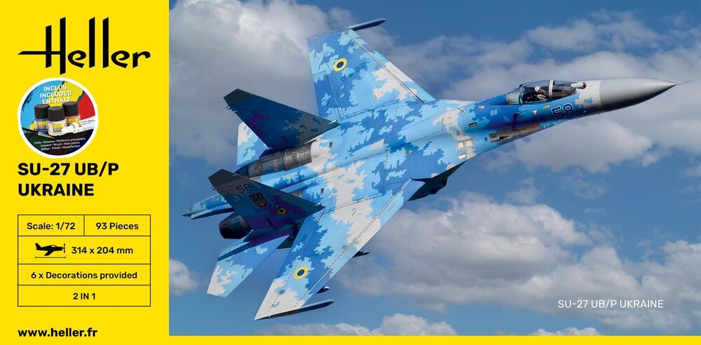 1/72 GIFT SET SU-27 UB/P Ukraine (Includes: Cement, Brush and Main Paints)