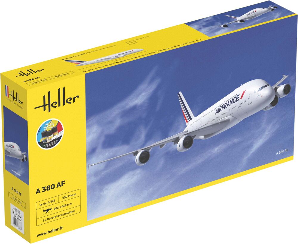 1/125 GIFT SET Airbus A380 Air France (Includes: Cement, Brush and Main Paints)