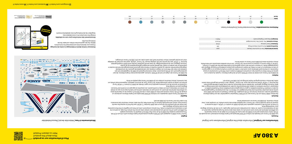 1/125 GIFT SET Airbus A380 Air France (Includes: Cement, Brush and Main Paints)