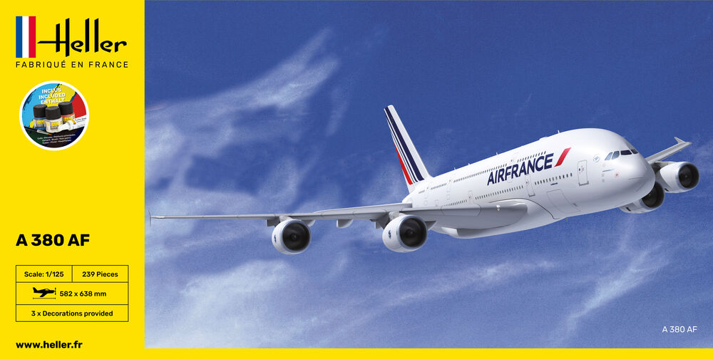 1/125 GIFT SET Airbus A380 Air France (Includes: Cement, Brush and Main Paints)