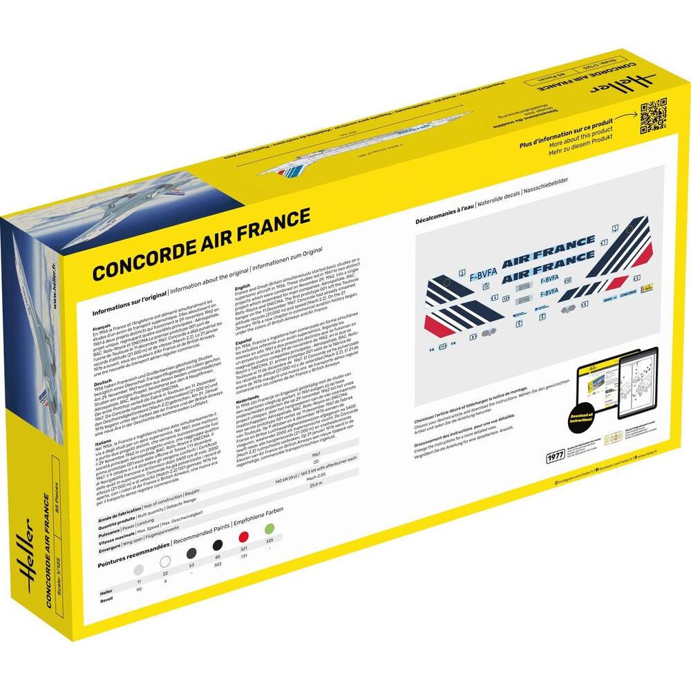 1/125 Starter Kit Concorde Includes: Cement Brush and Main Paints