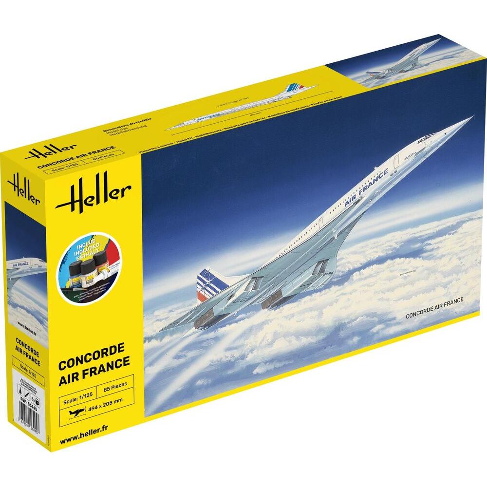 1/125 Starter Kit Concorde Includes: Cement Brush and Main Paints