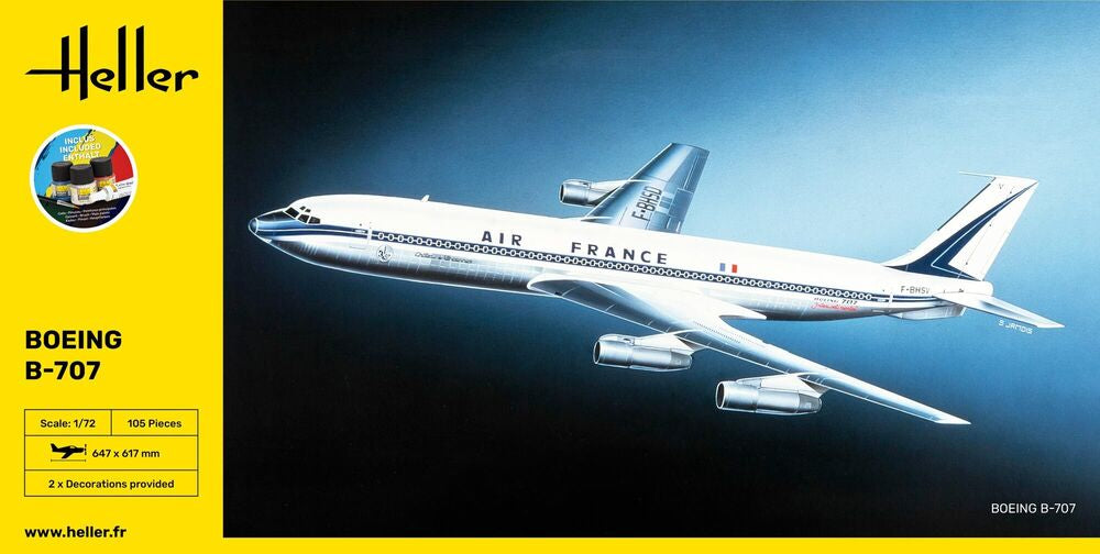 1/72 GIFT SET B-707 Air France (Includes: Cement, Brush and Main Paints)