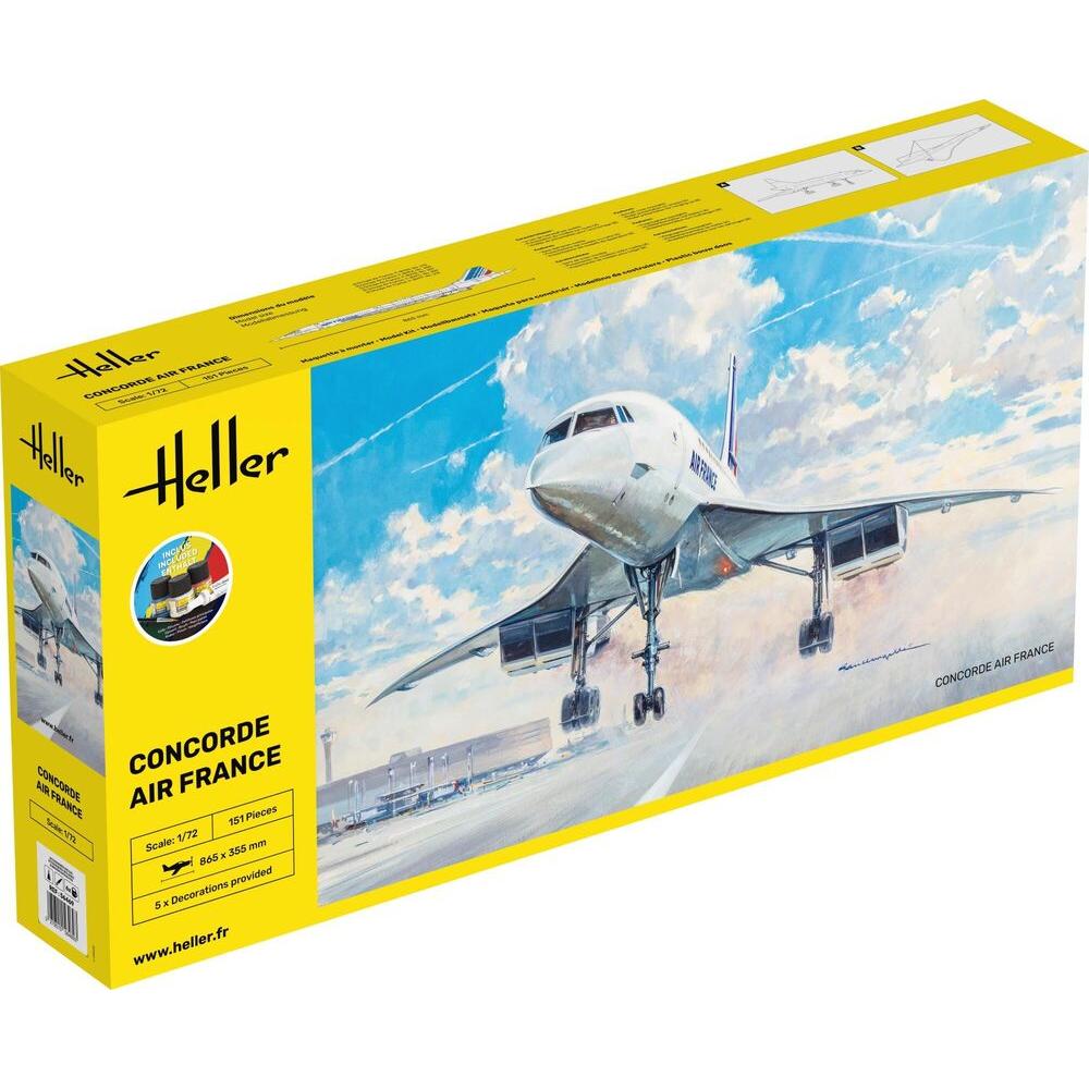 1/72 Starter Kit Concorde Air France Includes: Cement Brush and Main Paints