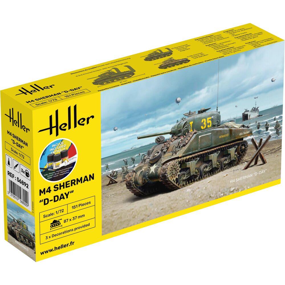 1/72 Starter Kit M4 Sherman "D-Day" Includes: Cement Brush and Main Paints