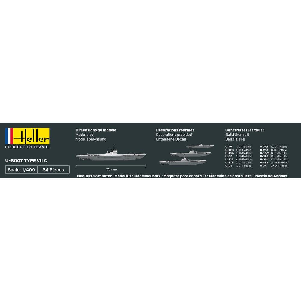 1/400 Starter Kit U-Boat Type VII C Includes: Cement Brush and Main Paints